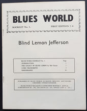 Load image into Gallery viewer, Blind Lemon Jefferson - Blues World Booklet No.3