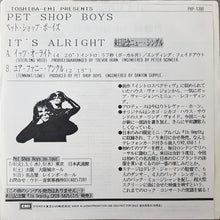 Load image into Gallery viewer, Pet Shop Boys - It&#39;s Alright