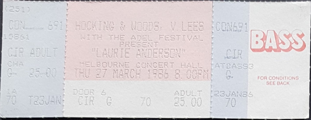 Anderson, Laurie - 1986