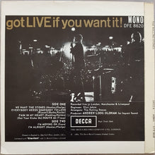 Load image into Gallery viewer, Rolling Stones - Got LIVE If You Want It!