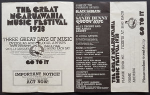 Black Sabbath  - The Great Ngaruawahia Music Festival 1973