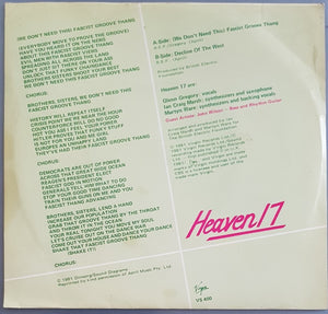 Heaven 17 - (We Don't Need This) Fascist Groove Thang