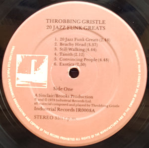 Throbbing Gristle  - 20 Jazz Funk Greats