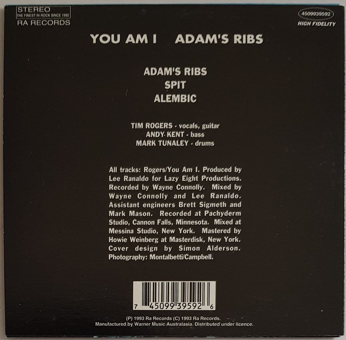 You Am I - Adam's Ribs – Vicious Sloth Collectables