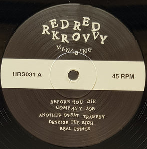 Red Red Krovvy - Managing