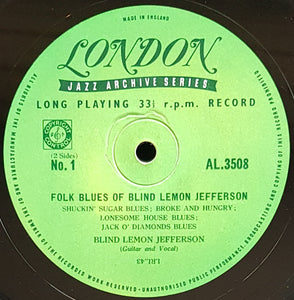 Blind Lemon Jefferson - The Folk Blues Of Blind Lemon Jefferson