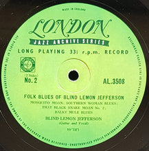 Load image into Gallery viewer, Blind Lemon Jefferson - The Folk Blues Of Blind Lemon Jefferson