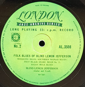 Blind Lemon Jefferson - The Folk Blues Of Blind Lemon Jefferson