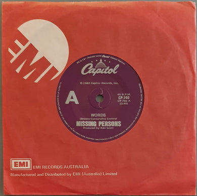 Missing Persons - Words