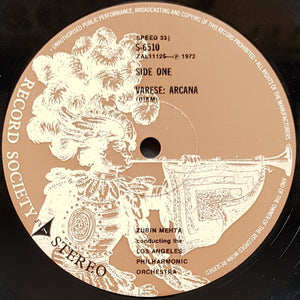Edgard Varese - Arcana, Integrales, Ionisation