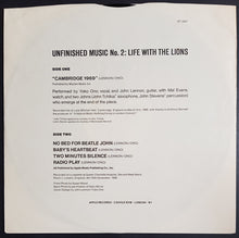 Load image into Gallery viewer, Beatles (John Lennon) - Unfinished Music No.2: Life With The Lions
