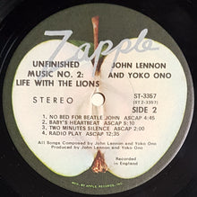 Load image into Gallery viewer, Beatles (John Lennon) - Unfinished Music No.2: Life With The Lions