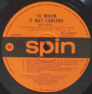 Bee Gees - To Whom It May Concern
