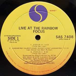 Focus - Live At The Rainbow