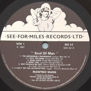 Manfred Mann - Soul Of Man (Instrumentals)