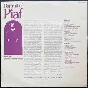 Piaf, Edith - Portrait Of Piaf: 16 Of Her Greatest Performances