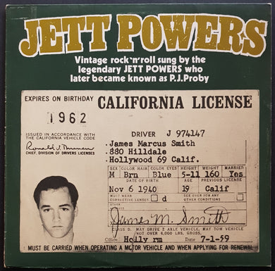 P.J. Proby - JETT POWERS - California License