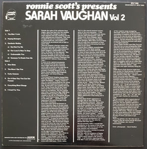 Vaughan, Sarah - Ronnie Scott's Presents Sarah Vaughan Live Vol.2
