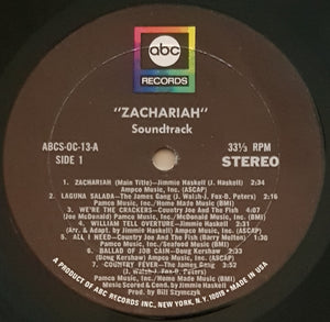 O.S.T. - Zachariah Original Motion Picture Soundtrack