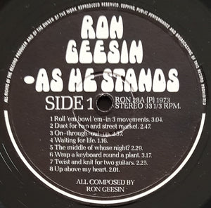 Ron Geesin - As He Stands