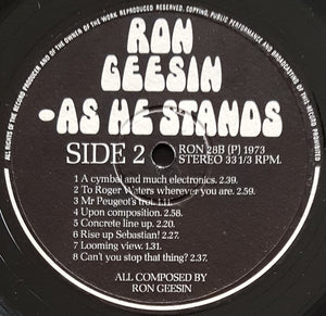 Ron Geesin - As He Stands