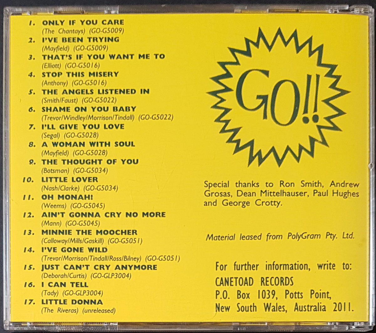 Cherokees - The Legendary Go!! Sessions – Vicious Sloth Collectables