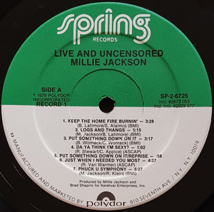 Jackson, Millie - Live And Uncensored