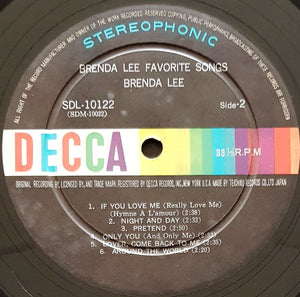 Lee, Brenda - Favorite Songs