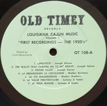 Load image into Gallery viewer, V/A - Louisiana Cajun Music Vol.1 First Recordings1920&#39;s