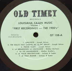V/A - Louisiana Cajun Music Vol.1 First Recordings1920's