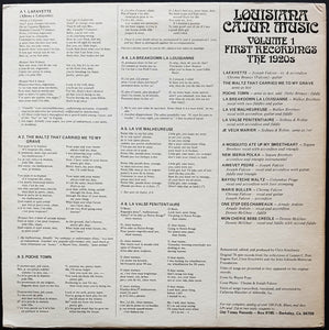 V/A - Louisiana Cajun Music Vol.1 First Recordings1920's