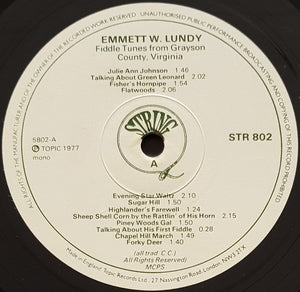 Emmett W. Lundy - Fiddle Tunes From Grayson County, Virginia