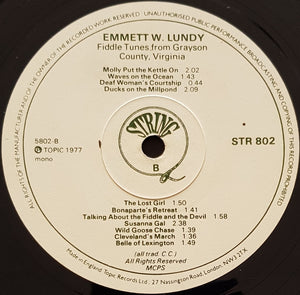 Emmett W. Lundy - Fiddle Tunes From Grayson County, Virginia