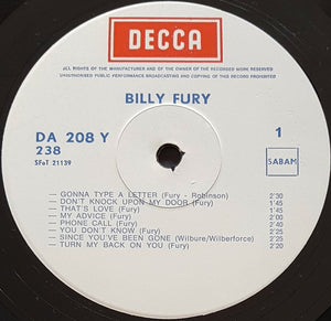 Billy Fury - 2L.P. Billy Fury Tommy Steele