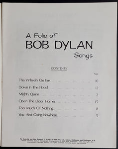 Bob Dylan - Song Folio No.1