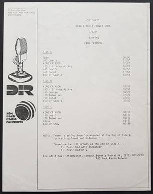 King Crimson - King Biscuit Flower Hour