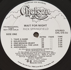 Springfield, Rick - Wait For Night