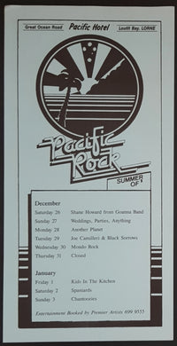 Mondo Rock - Pacific Hotel - Pacific Rock Summer Of 87/88