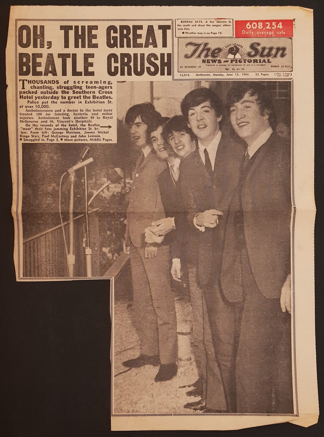 Beatles - The Sun Melbourne June 15, 1964