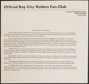 Bay City Rollers - Official Bay City Rollers Fan Club