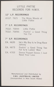Little Pattie - Little Pattie Records For H.M.V.