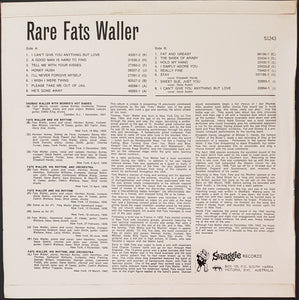 Fats Waller - Rare Fats 16 Previously Unreleased Performances