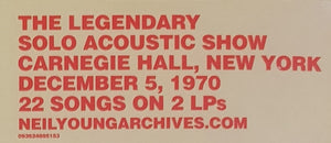 Young, Neil - Carnegie Hall 1970