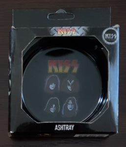 Kiss- Black Glass Ashtray