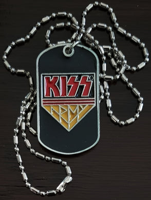 Kiss- Kiss Army Dog Tag & Chain