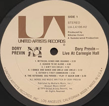 Load image into Gallery viewer, Dory Previn - Live At Carnegie Hall