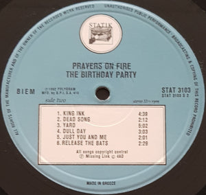 Birthday Party - Prayers On Fire