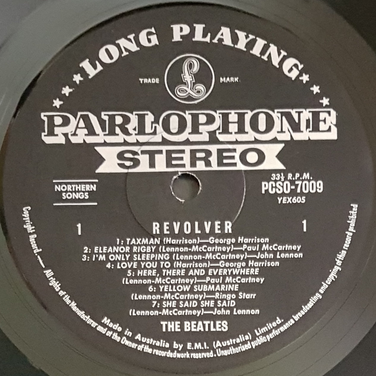 The Beatles – Revolver, Australia 1966 Parlophone – PCSO 7009 The Beatles – Revolver, Australia 1966 Parlophone – PCSO 7009