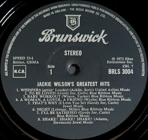 Wilson, Jackie - Jackie Wilson's Greatest Hits