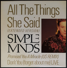 Load image into Gallery viewer, Simple Minds - All The Things She Said (Extended Version)